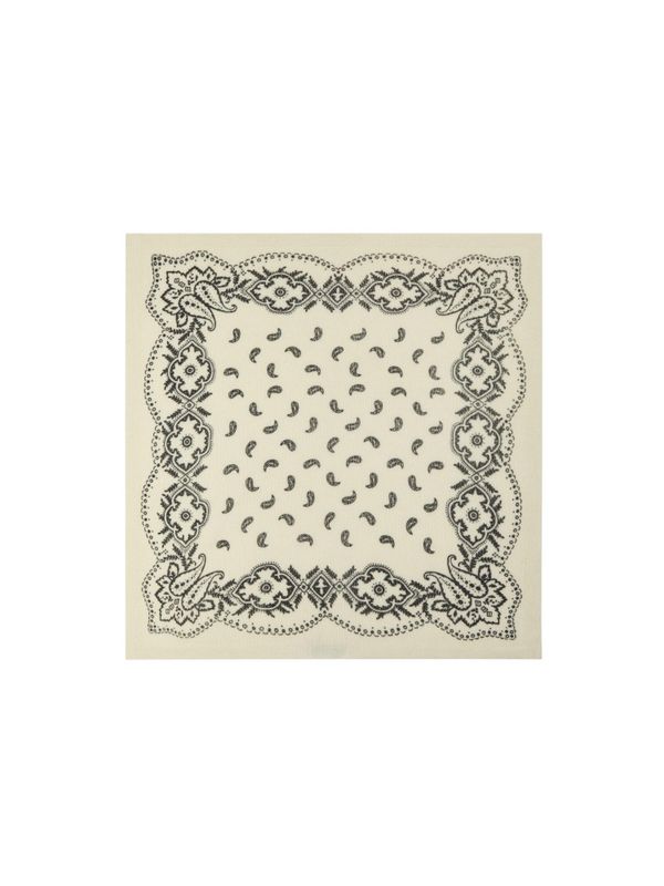 Adelina Paisley Knit Scarf Offwhite 