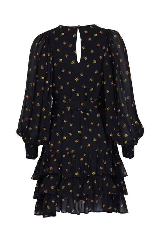 Georgette Shift Dress Flower Buds 