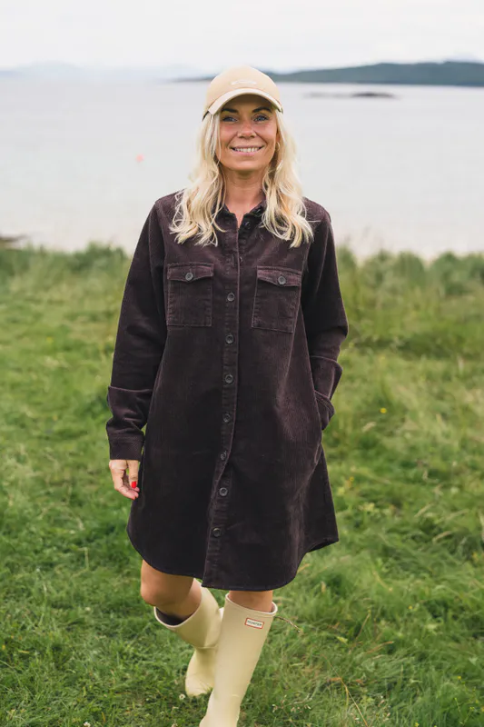 Ella Short Shirt Dress Black Coffee 