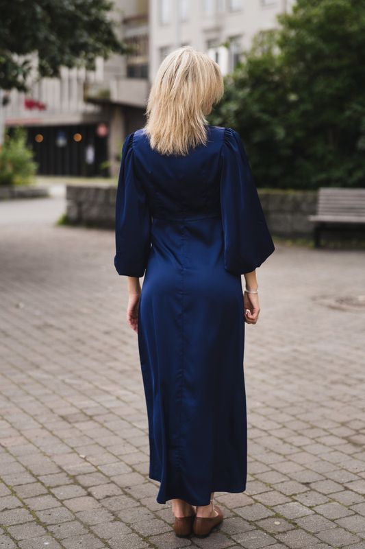Thea 3/4 Long Dress Evening Blue 