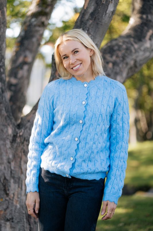 Bubera LS Knit Cardigan Vista Blue 