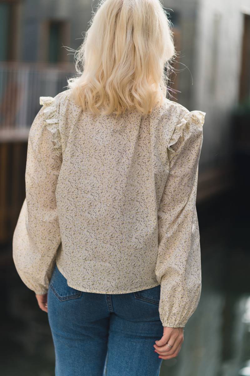 Tulum Blouse Yellow Flower Print 