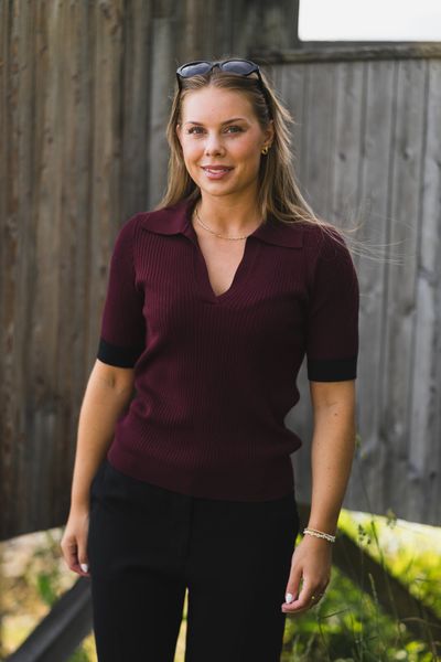 Hovedbilde Bonny Polo SS Knit Winered 