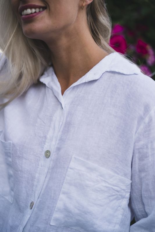 Mynthe Linen Shirt White