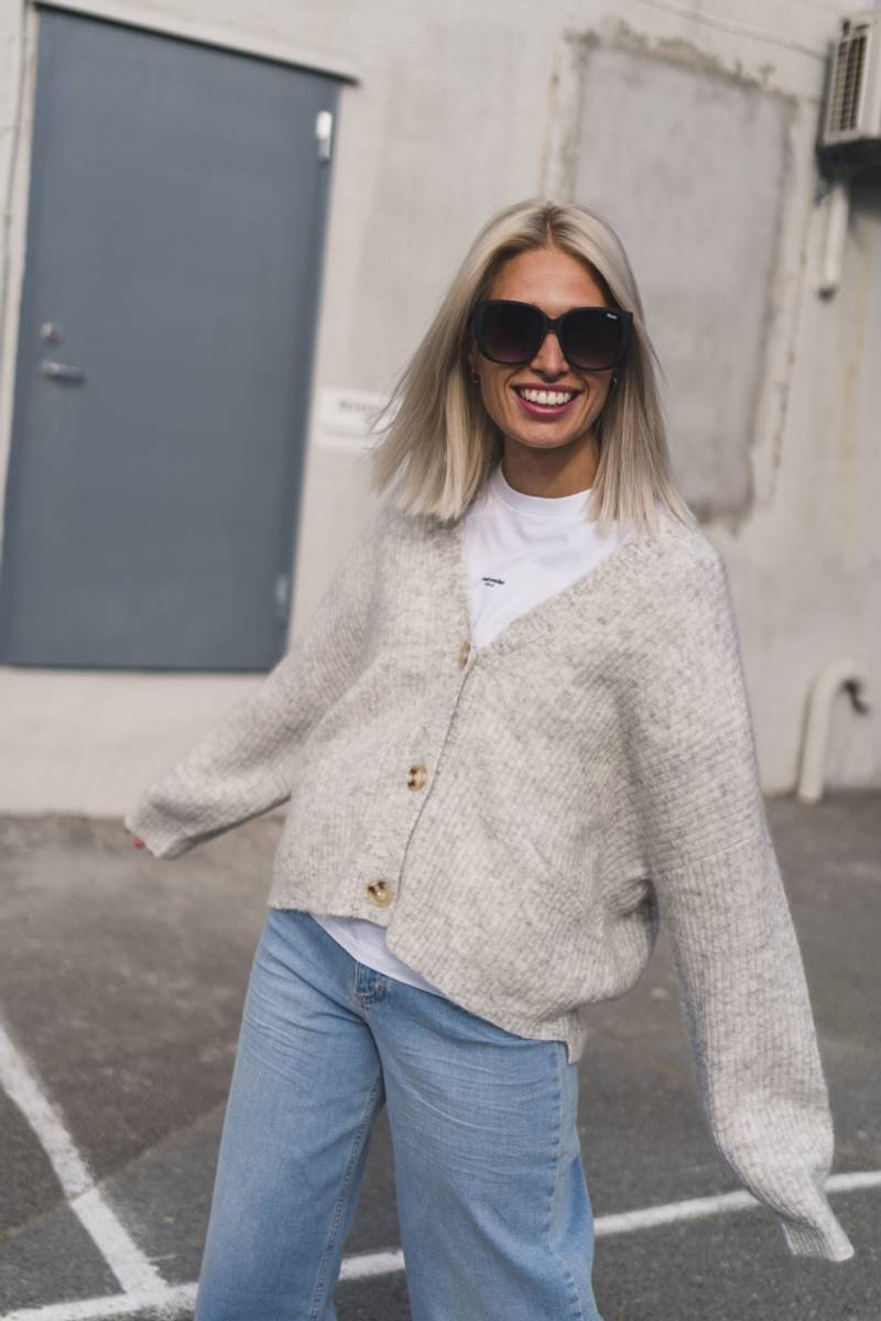 Drive Cardigan Light Grey Vakre Vene