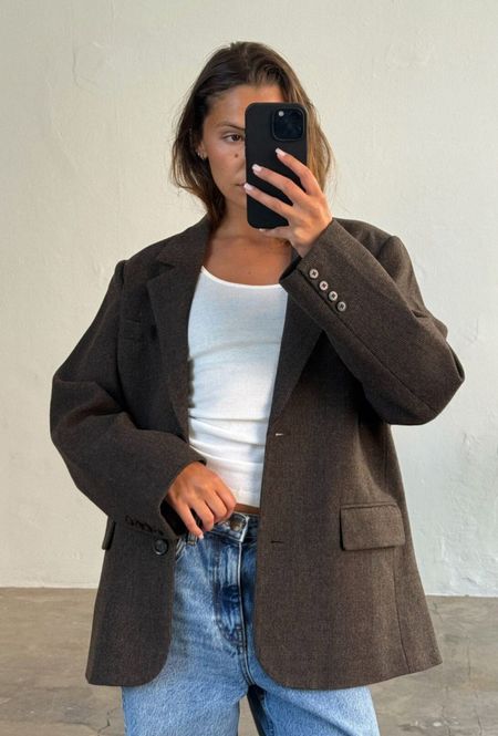 Hovedbilde Solvej Wool Blazer Brown Houndstooth