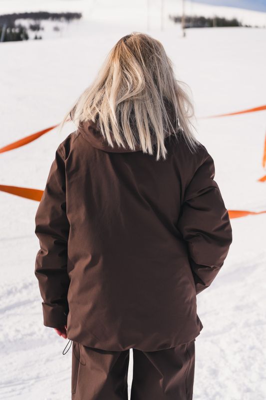 W Tryvann Down Jacket Dark Brown 