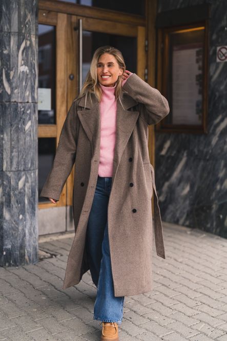Hovedbilde Sahannen Coat 16269 Lead Gray Melange 