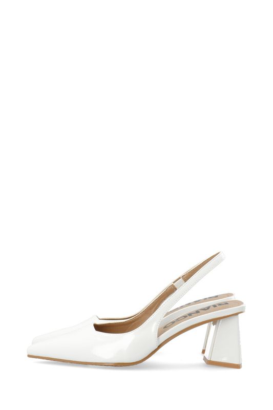 Maralyn Slingback Patent Offwhite 