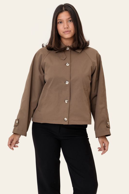 Avaic Short Trenchcoat Dark Brown 