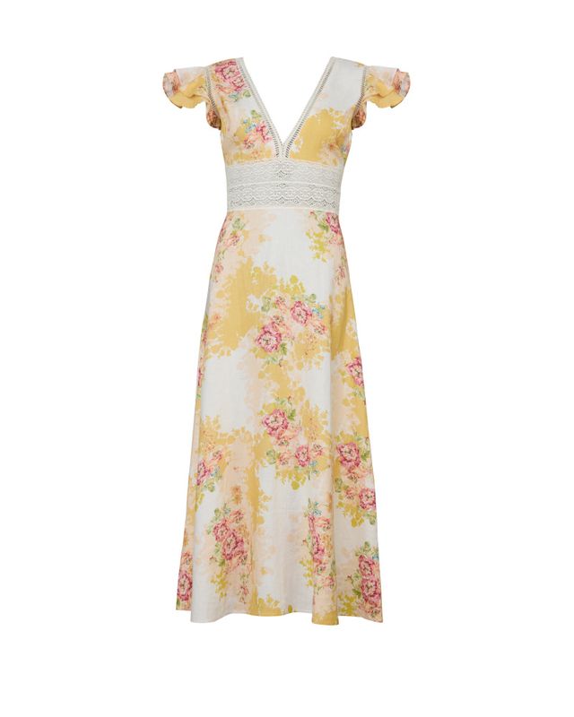 Linen V-Neck Dress Amore 