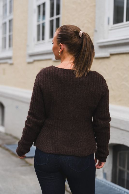 Dolly LS Knit Cardigan Coffee Bean 