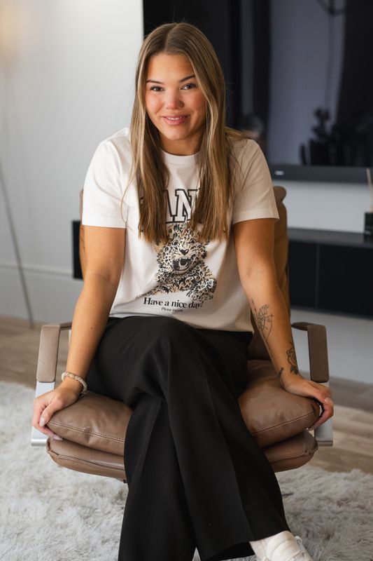 Basic Jersey Relaxed T-Shirt Leopard