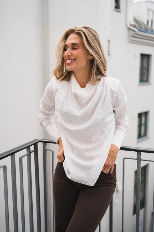 Senne Button Blouse White 