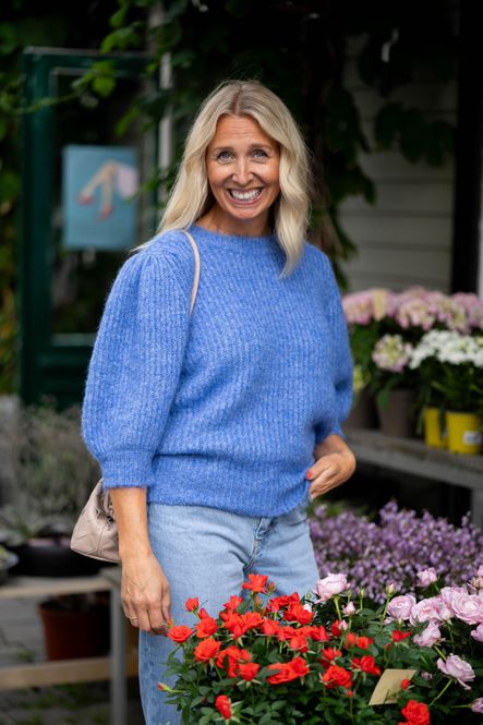 Hovedbilde Coralie Bow Rib Knit Pale Blue
