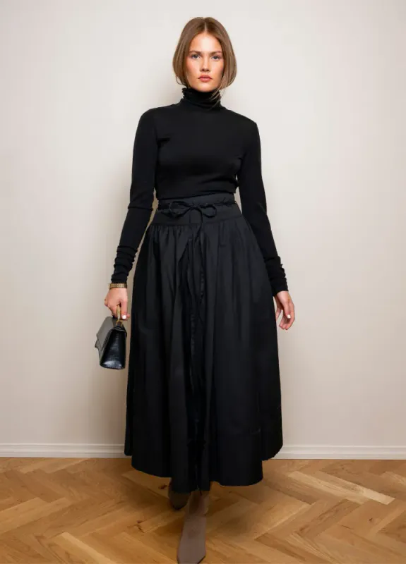 Astrid Skirt Ebony Poplin 