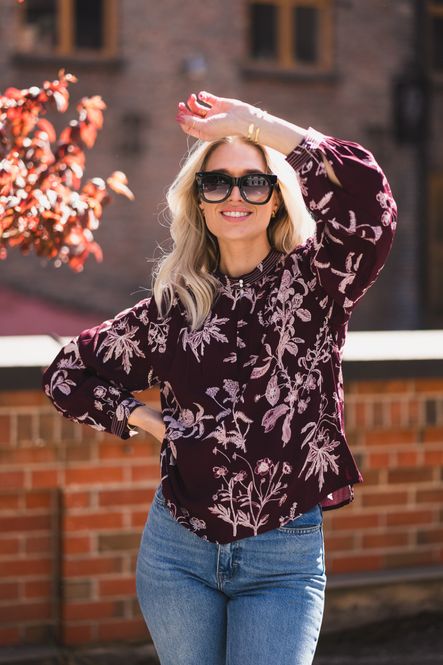 Hovedbilde Shiroma Blouse Tawny Port Botanical Print