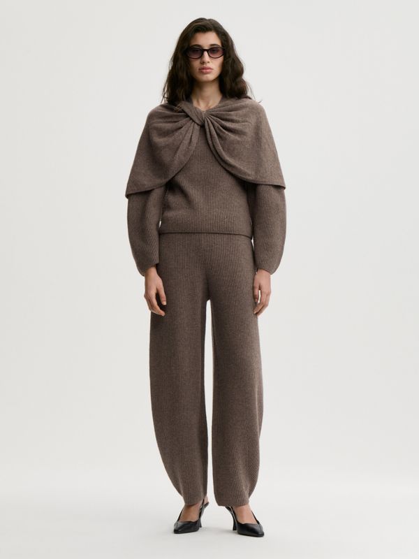 Pinne Wool Cape Fosil 