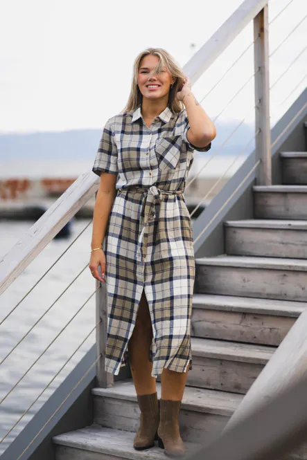 Hovedbilde Fern Dress Navy Tartan 