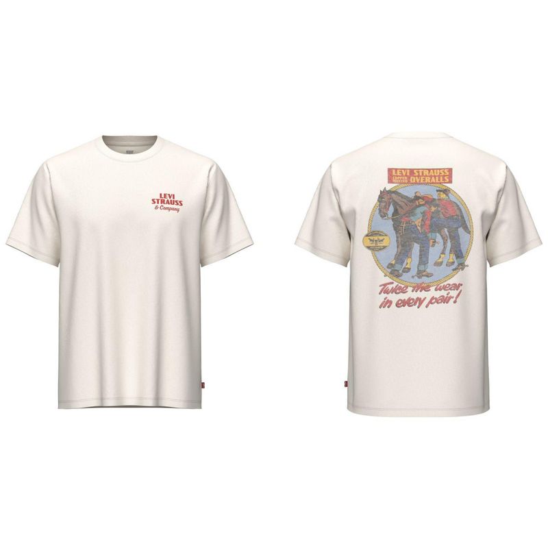 SS Relaxed Fit Tee Archival Overalls Egret