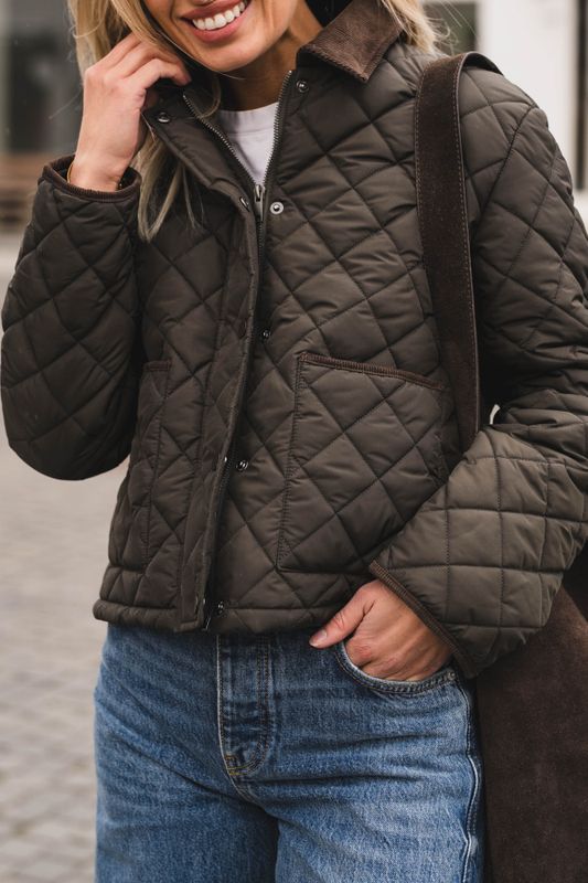 Kanya Quilt Jacket Khaki 