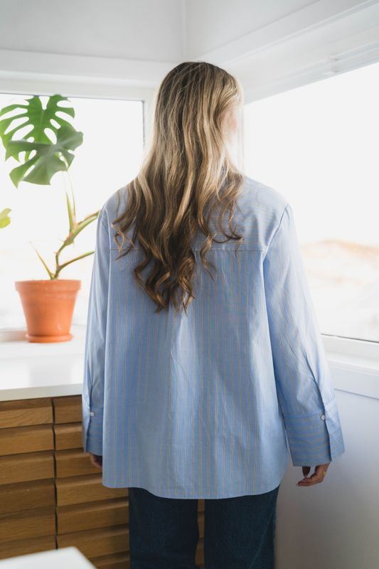 Dita Twin Stripe Shirt Light Blue 