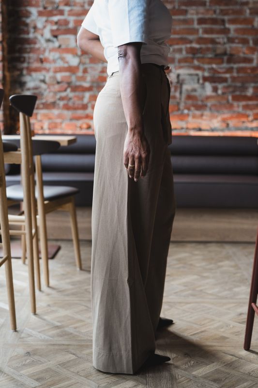 Melva Pleat Pant Faded Khaki 