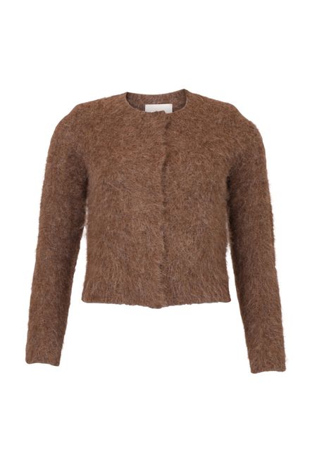Hovedbilde Hairy Knit Jacket Brown 