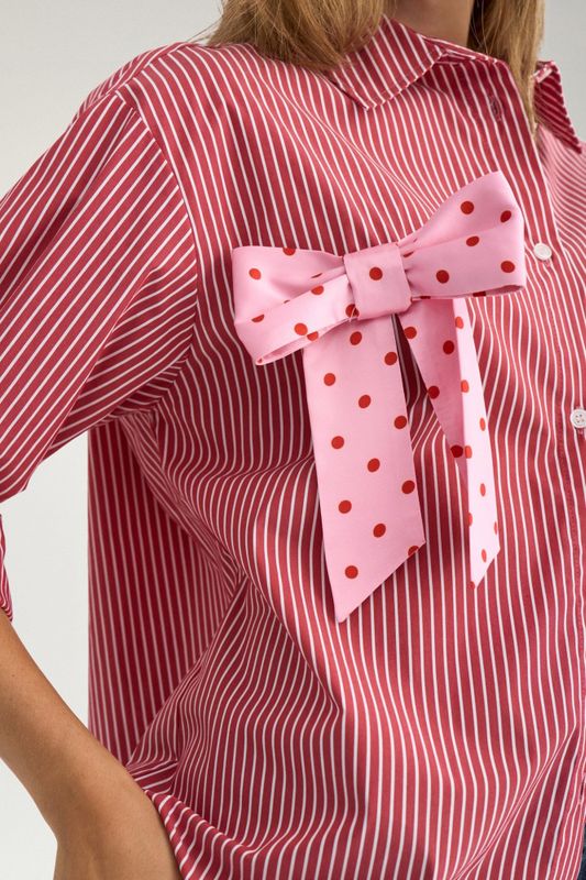 Nupaloma Bow Shirt Goji Berry 