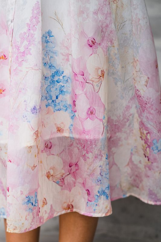 Florence LS Long Dress Pristine Florence Aop 