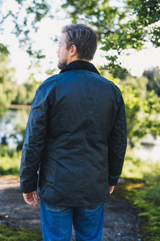 Ashby Wax Jacket Navy 