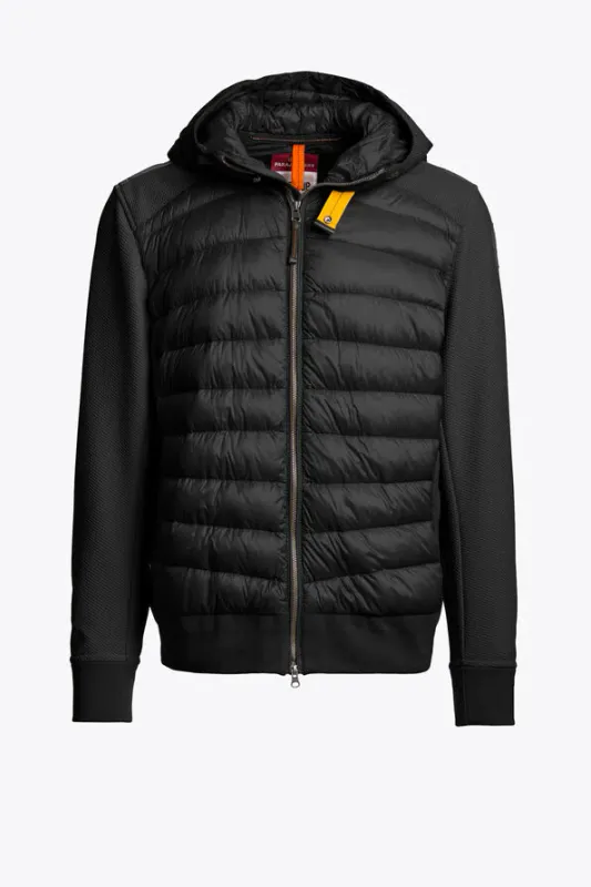 Buck Fleece/Nylon Hooded Jacket Black 