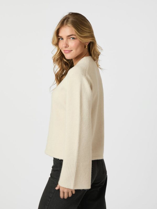 Mixie Knit Cardigan Ivory 