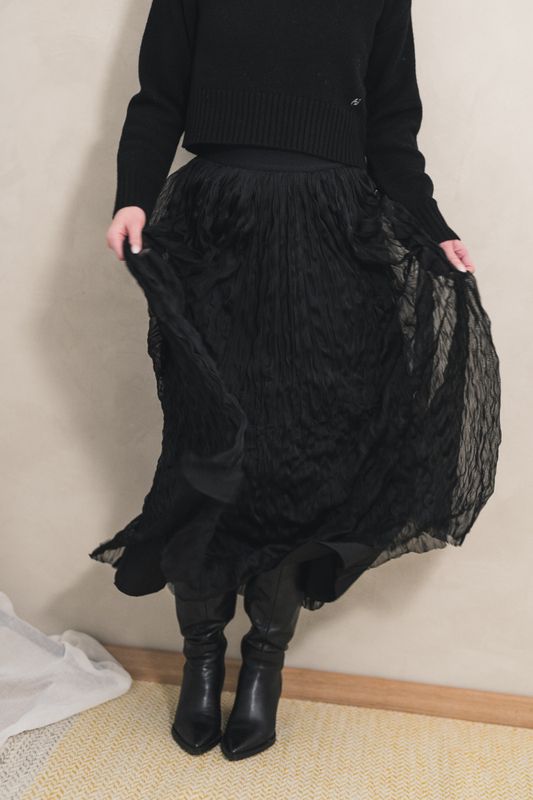 Tulla HW Long Skirt Black 