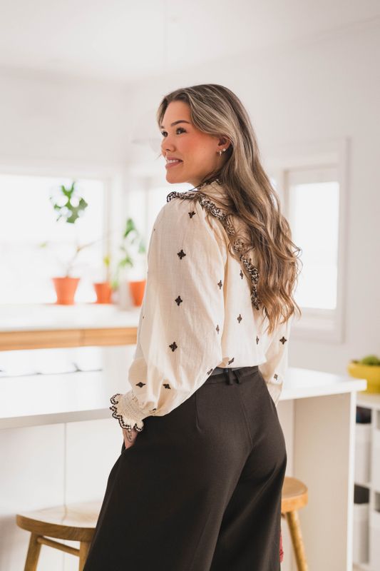 Degas Blouse Light Yellow/Brown 