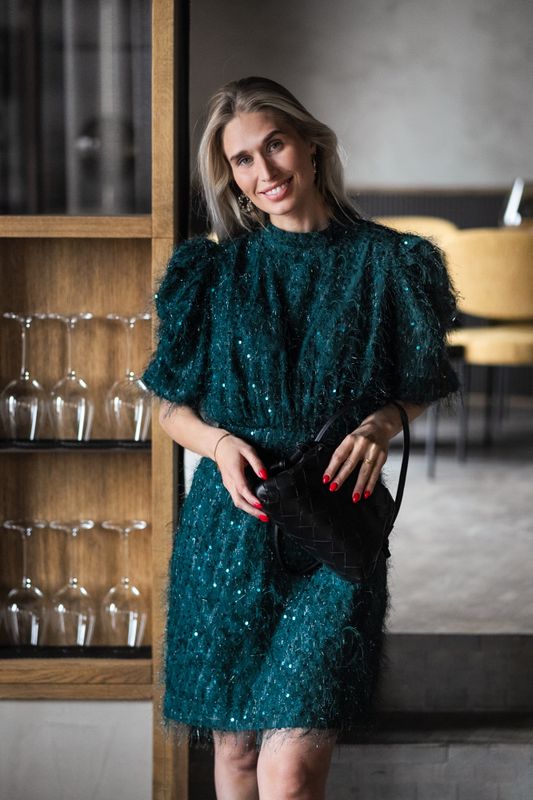 Ilza 2/4 Sequin Dress Ponderosa Pine 