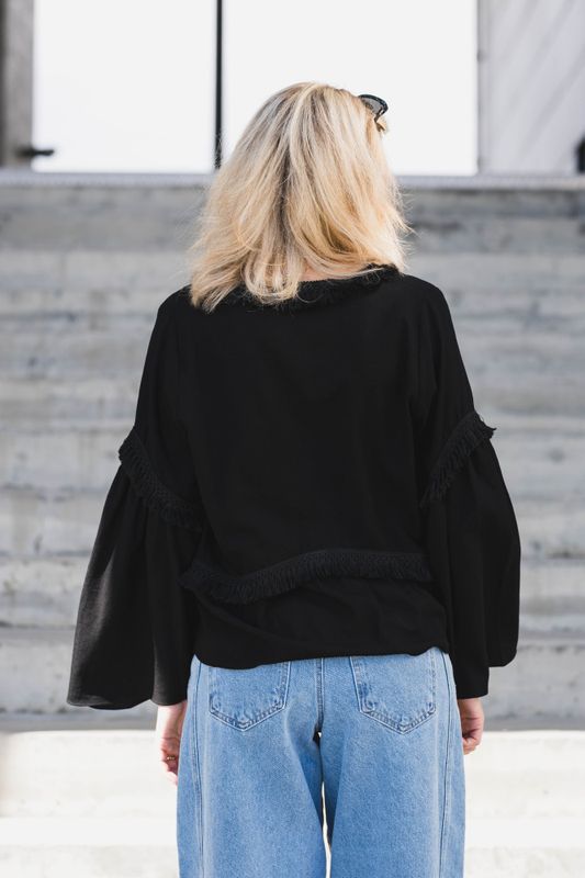 Eden Blouse Linen Black 