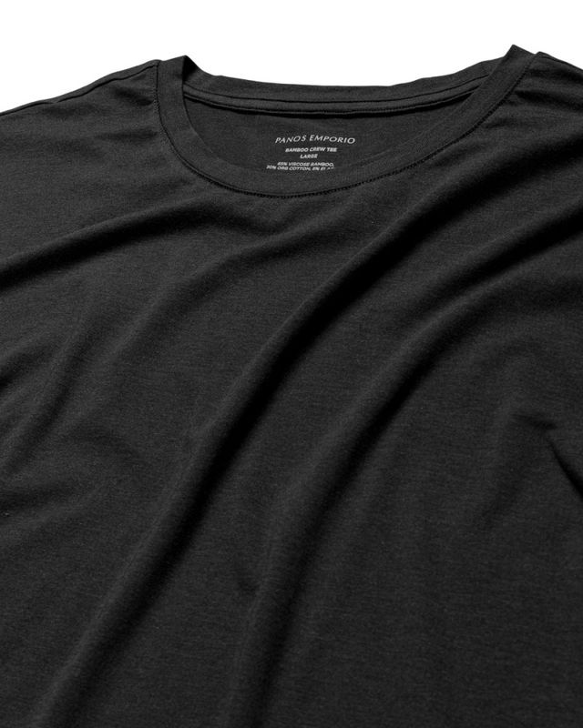 Bamboo/Cotton Crew Tee Black 