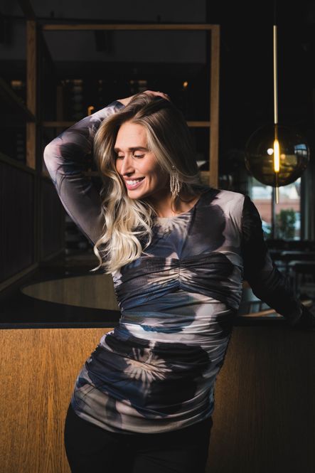 Hovedbilde Elionora Sheer Jersey Top Dusty Poppy 