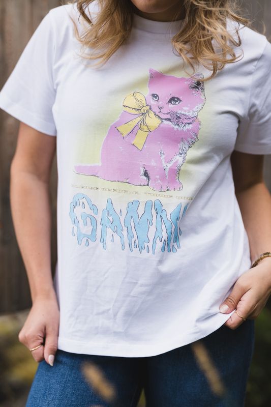 Basic Cotton Jersey Animals Bright White 