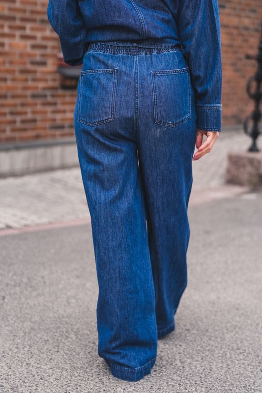 Azmina Denim Pant Denim Blue 