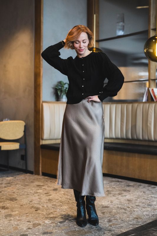 Bovary Skirt Dark Taupe