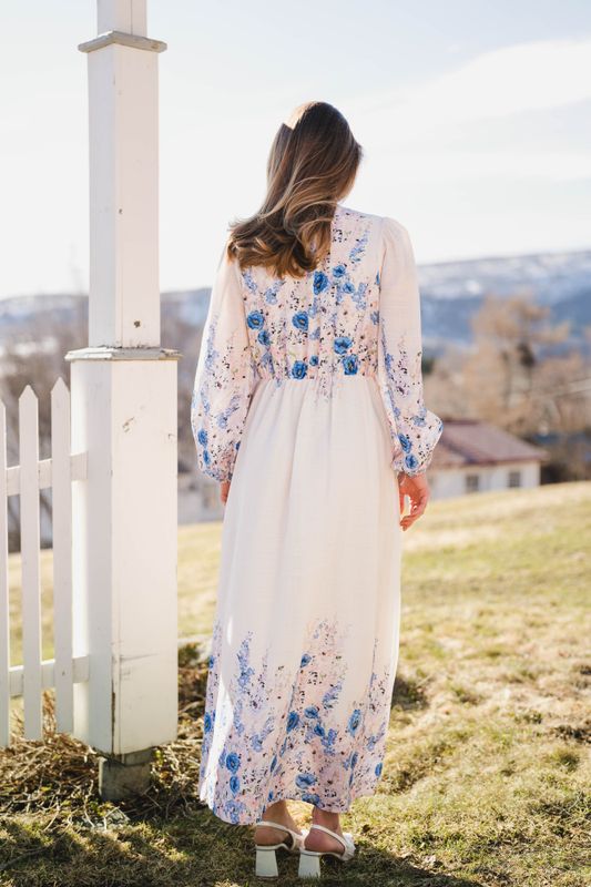 Silfi Flower Print Dress Blue 