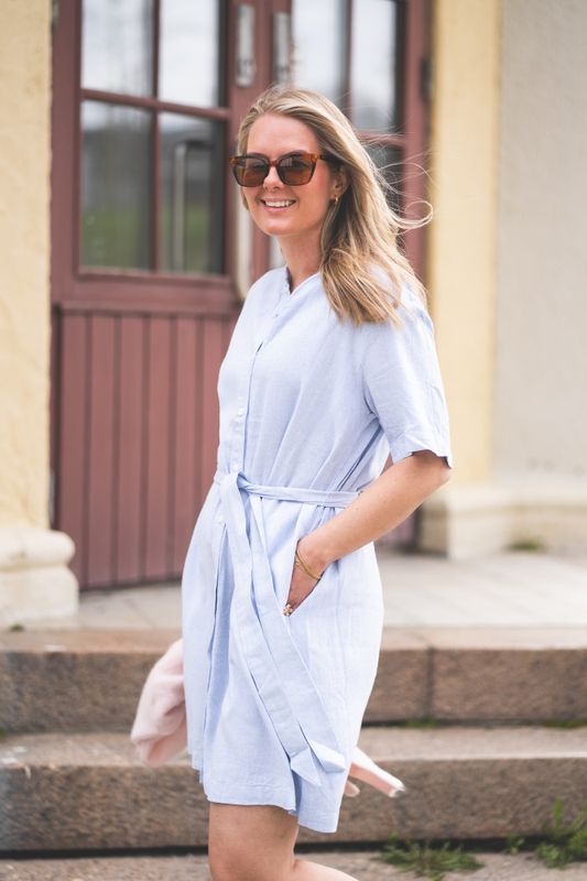 Pennie Ginia 2/4 Shirt Dress Skyway Melange