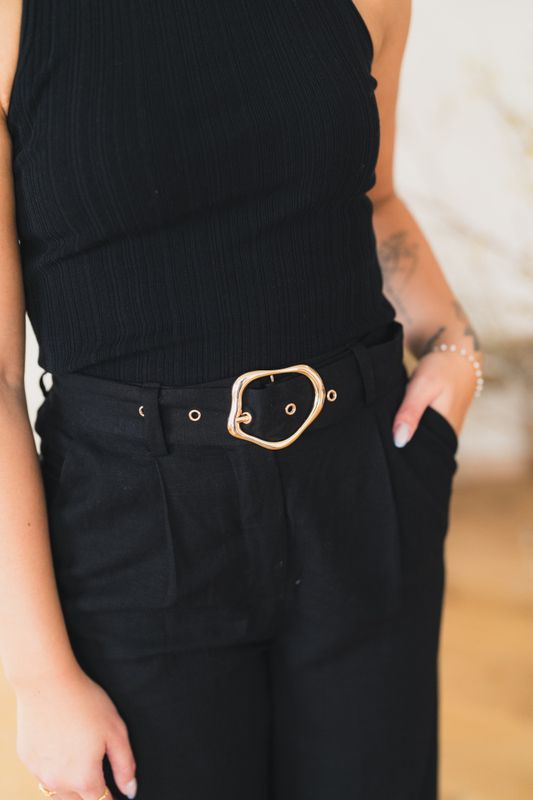 Zephyr Linen Pant Black 