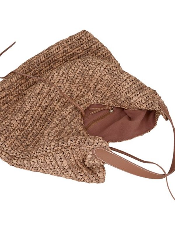 Paper Straw Siena Bag Mocha Brown 