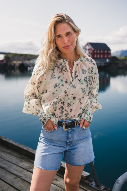 Hovedbilde Anna Top Aop Green Tint Flower 