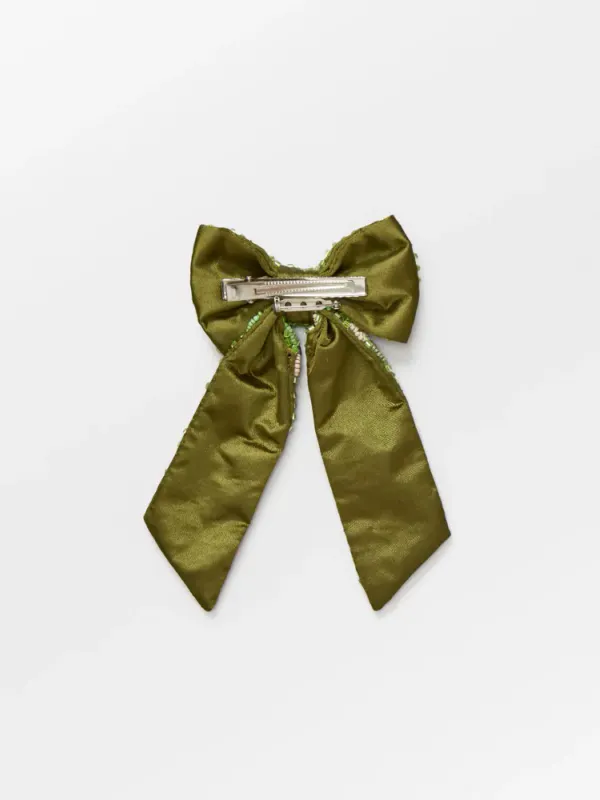 Petulia Beaded Bow Clip Primrose Green 