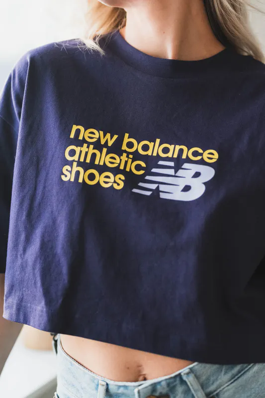 Athletics Premium Chest Logo Cropped T-Shirt Boysenberry