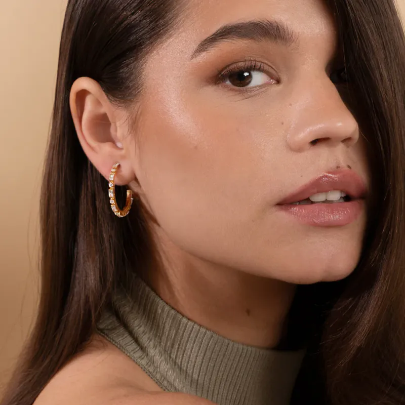 Evelyne Loops Gold Crystal 